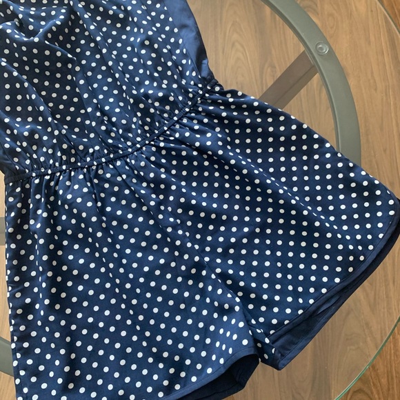 Navy blue and white romper - Picture 3 of 3